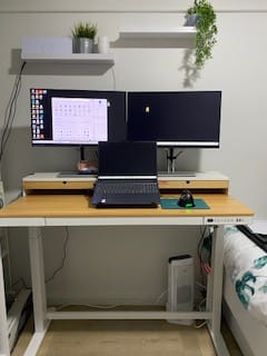 Customer photo review of Standing Desk with drawer - GKU All in 1 1200mm