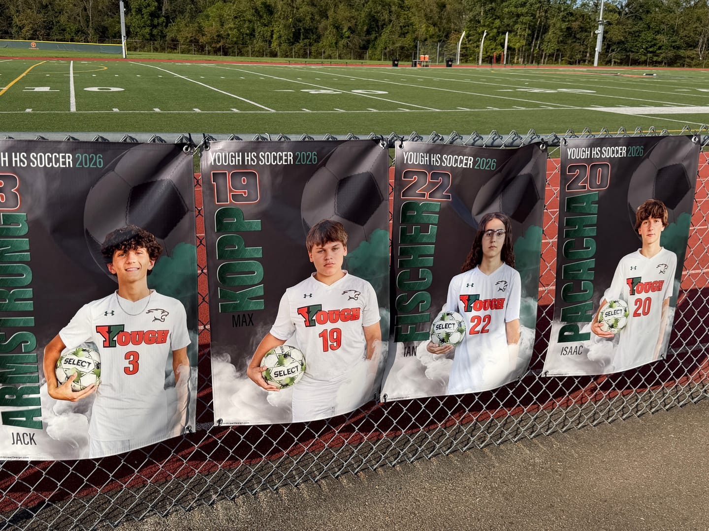 Customer photo review of Custom Sports Banner - Sports Legends Soccer