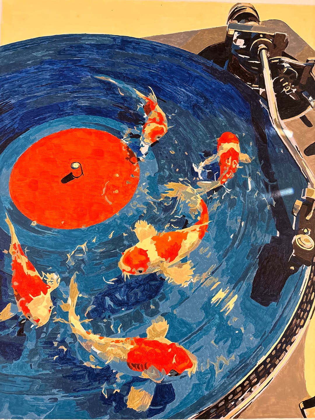 Customer photo review of Koi Records | Paint by Number