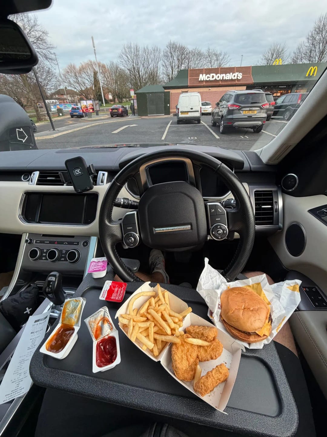 Customer photo review of Portable Car Laptop Computer Desk Mount Stand Eat Work Car Steering Wheel Dining Table BracketDrink Food Coffee Tray Board