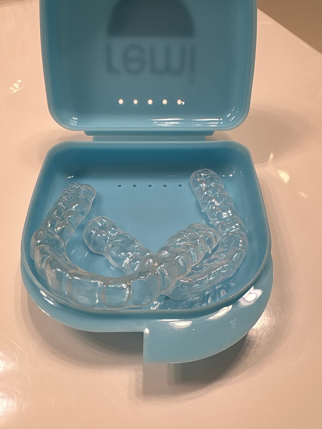Customer photo review of Custom Clear Removable Retainers