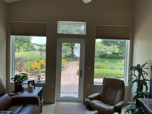 Customer photo review of SmartWings Motorized Blackout Cellular Shades Nowa
