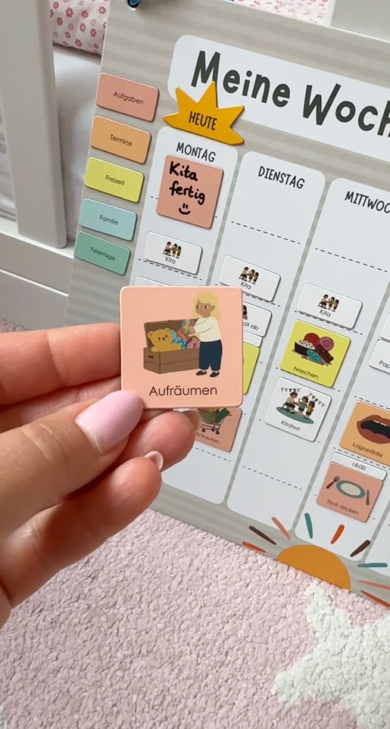 Customer photo review of Wochenplaner für Kinder Weltall