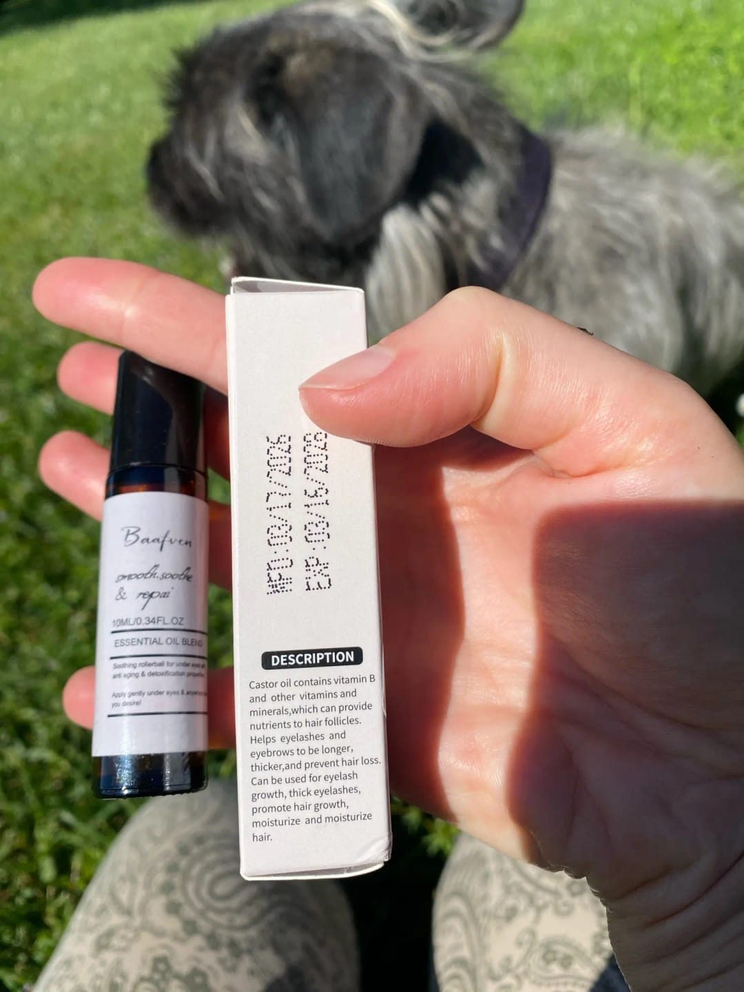 Customer photo review of Sérum para el contorno de ojos con aceite de ricino