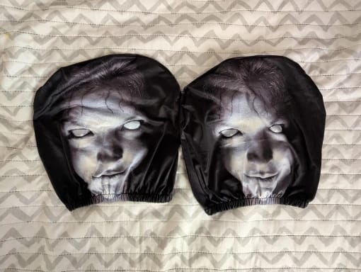 Customer photo review of SpookSeat™ Spooky Car Headrest Covers