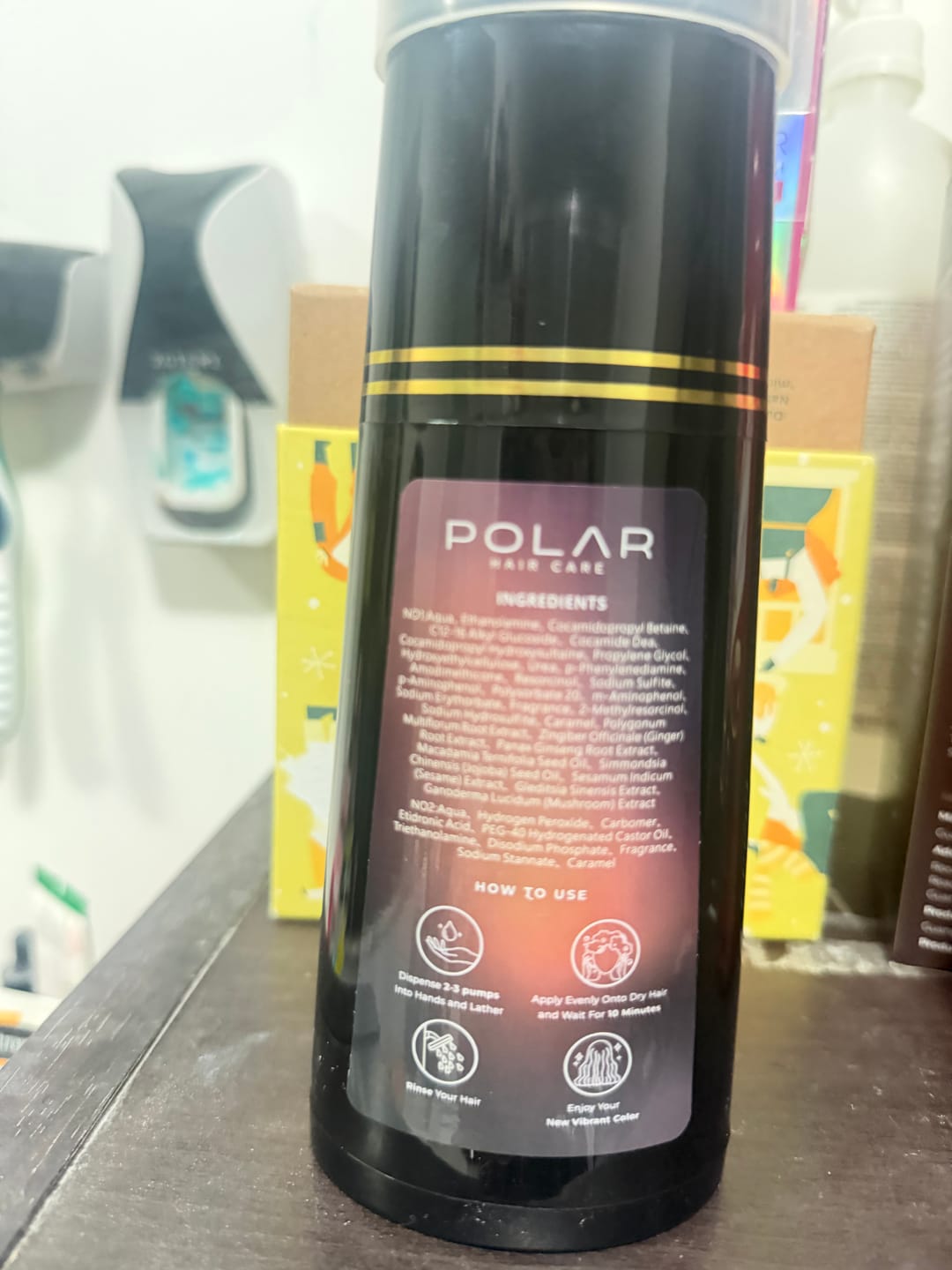 Customer photo review of Instant Dye Shampoo