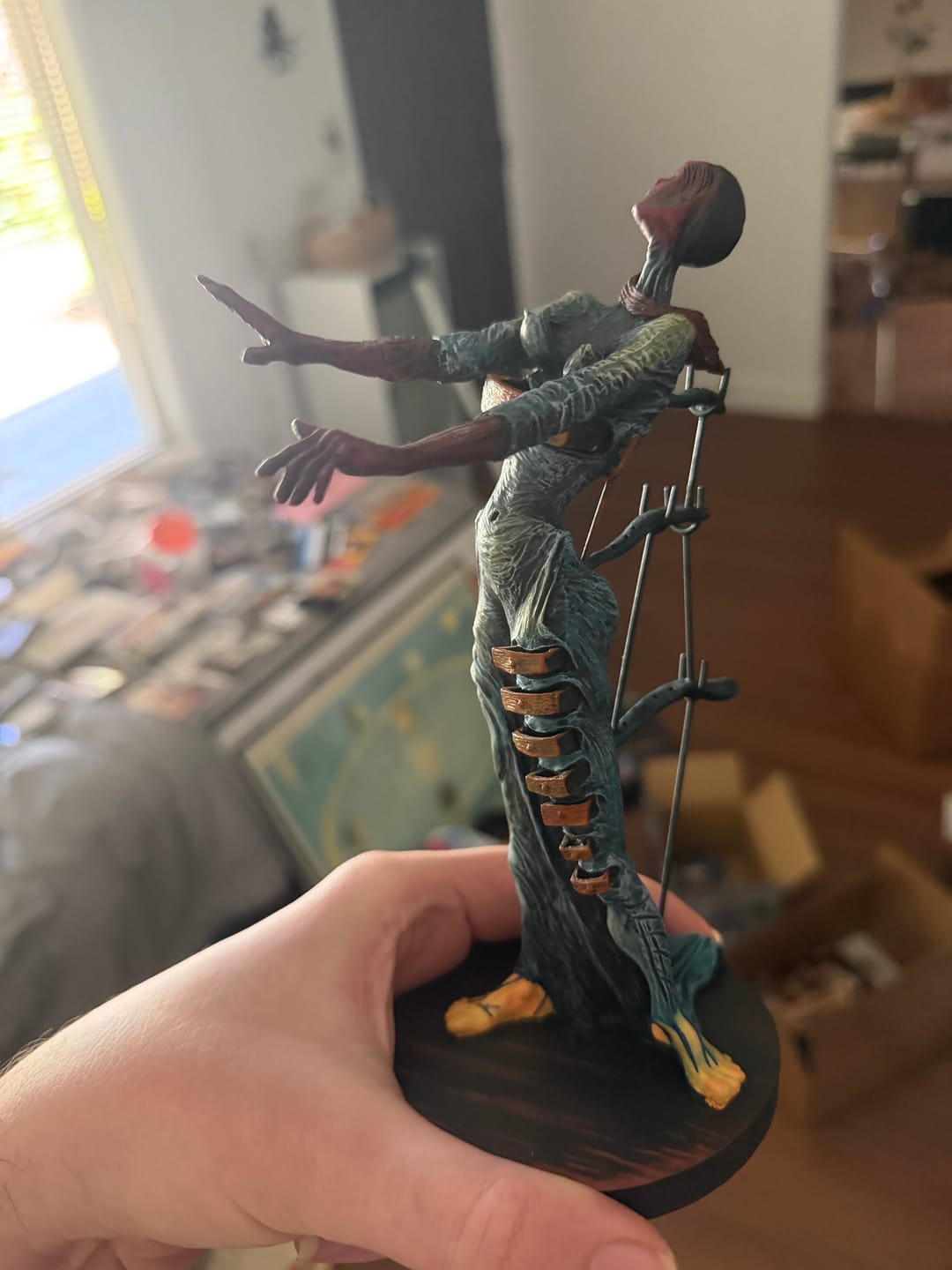 Customer photo review of Dalí Burning Giraffe Sculpture – Woman With Drawers Replica