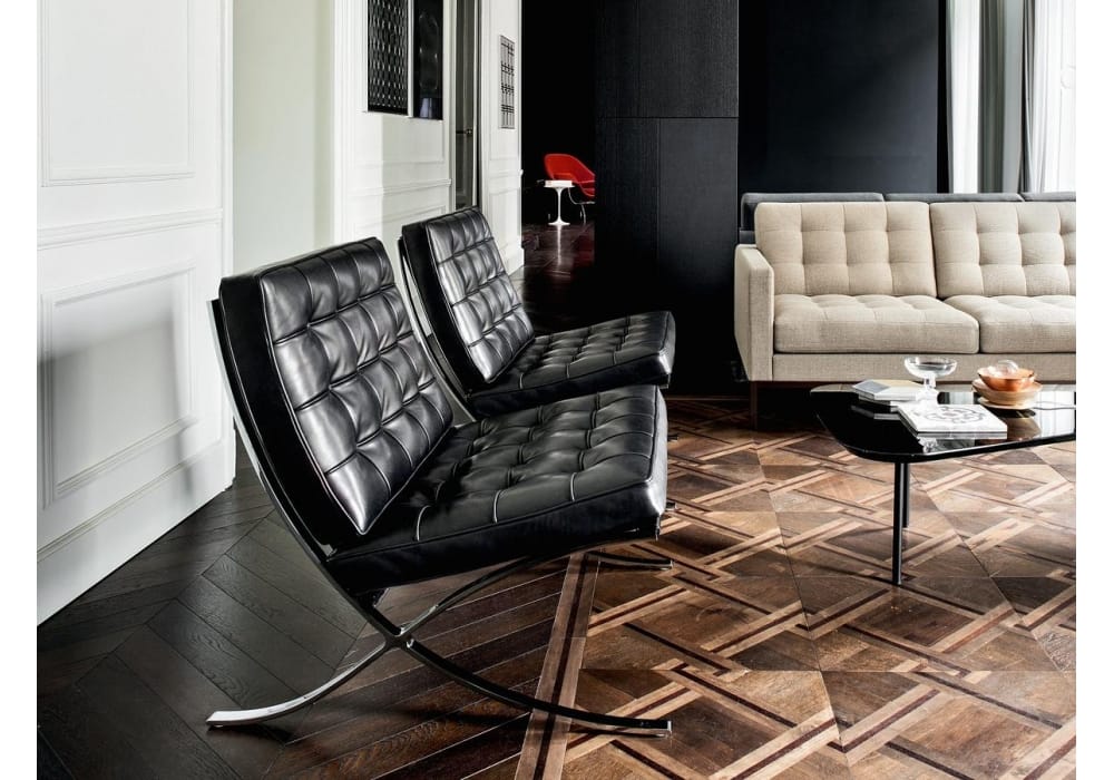 Customer photo review of Fauteuil Lounge & Repose-Pieds – Cuir Véritable Noir et Structure Chromée Sculpturale