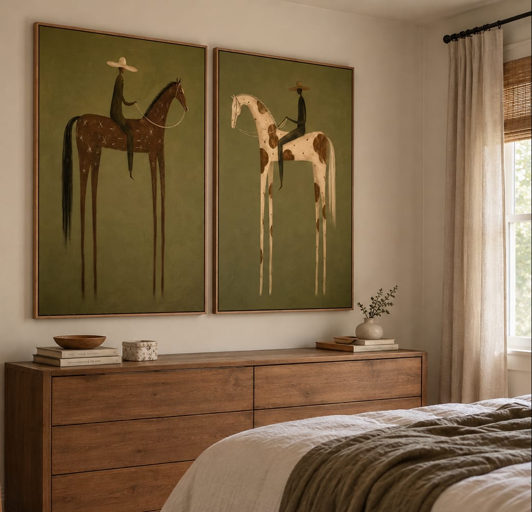 Customer photo review of Sage Riders-Cowboy Horse Oil Painting Set