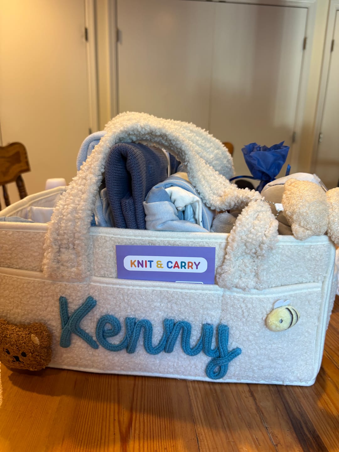 Customer photo review of K&C - Personalized Baby Storage Basket