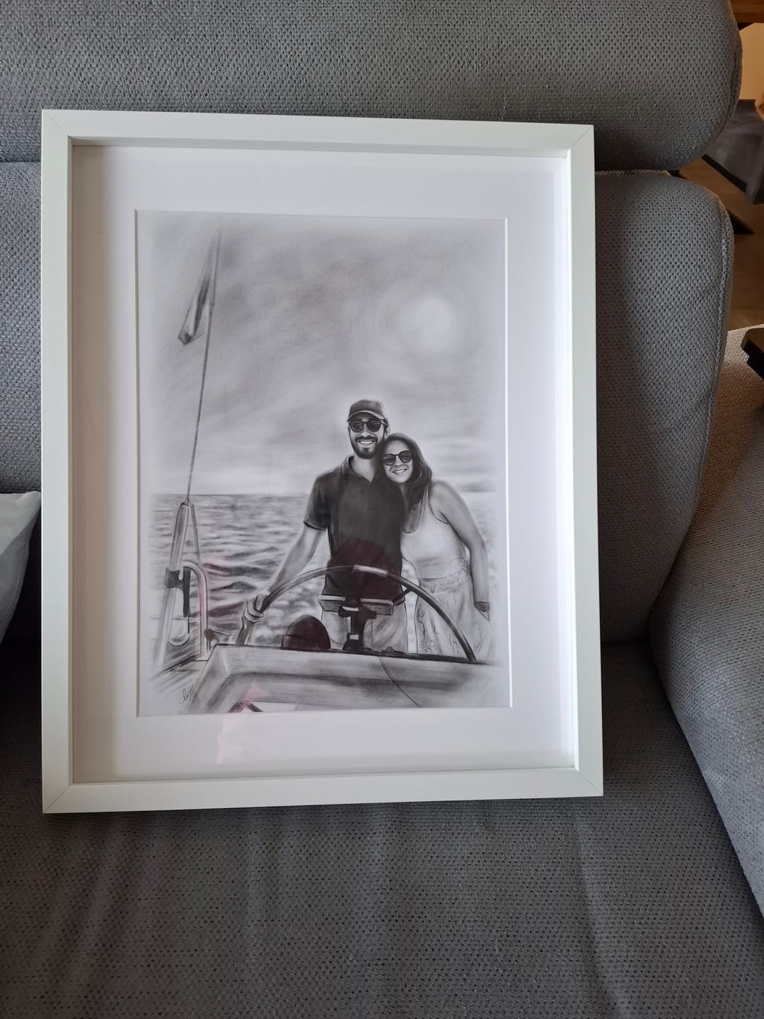 Customer photo review of Portrait zeichnen lassen vom Foto - 100% handgezeichnet von echten Künstlern