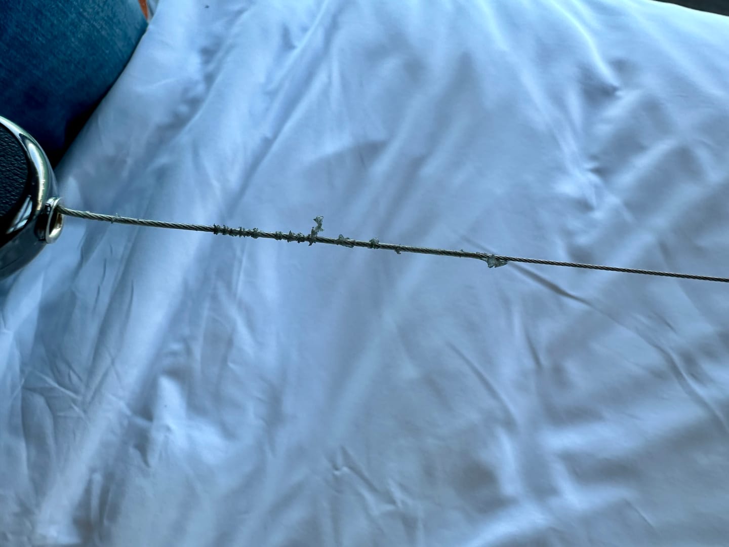 Customer photo review of Steel Cable Phone Tether