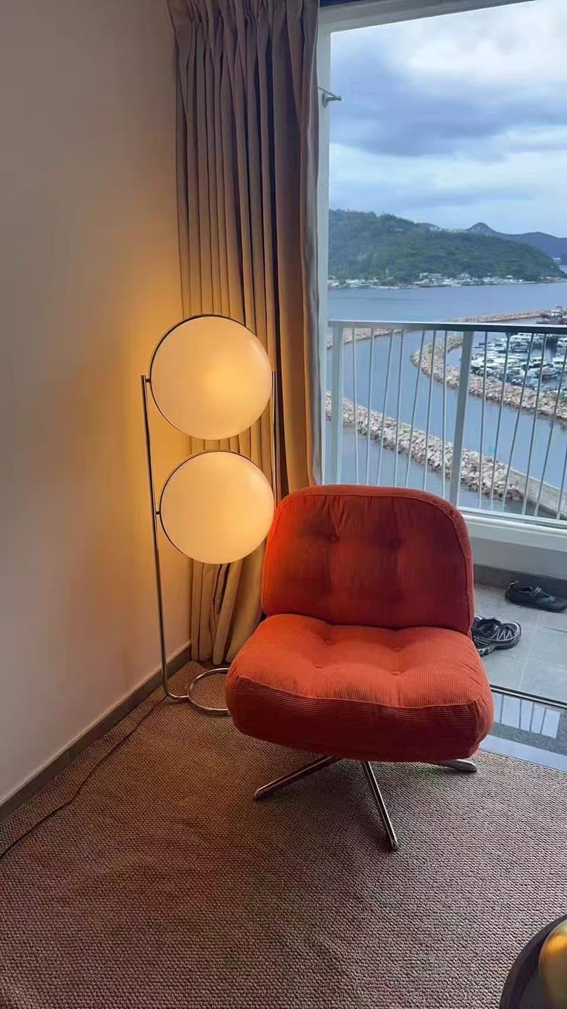 Customer photo review of Home Decor Metal Chrome Desk Floor Lamp for Living Room