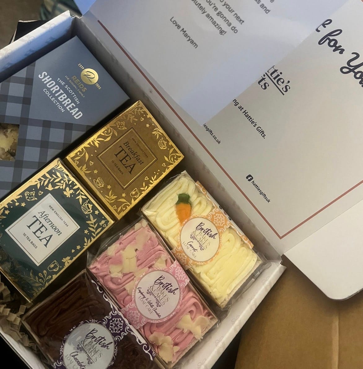 Customer photo review of Afternoon Tea & Treats with Mini Cakes, Flapjacks, Biscuits & English Tea