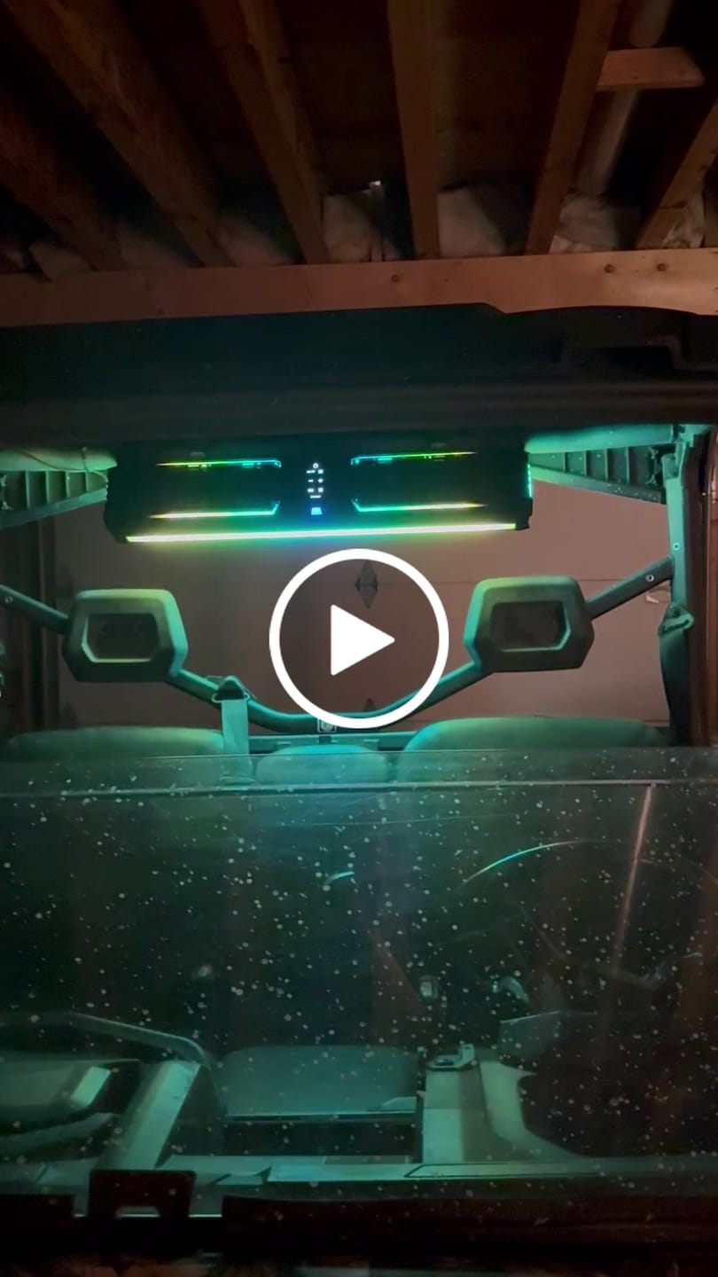 Customer video review of Midnight 80 Gen2 Metal Soundbar For Can am Polaris 680W Max Power, IP66 Waterproof & Quad Passive Radiators