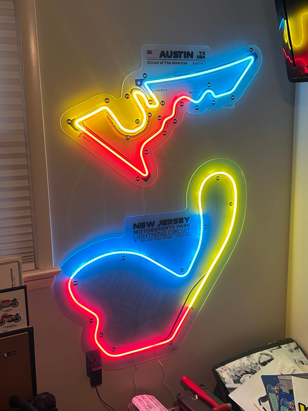 Customer photo review of Your Custom Neon Race Track Service