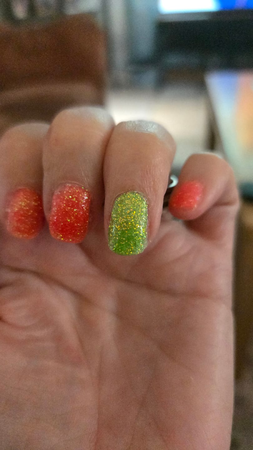 Customer photo review of Pale Green Dipping Powder