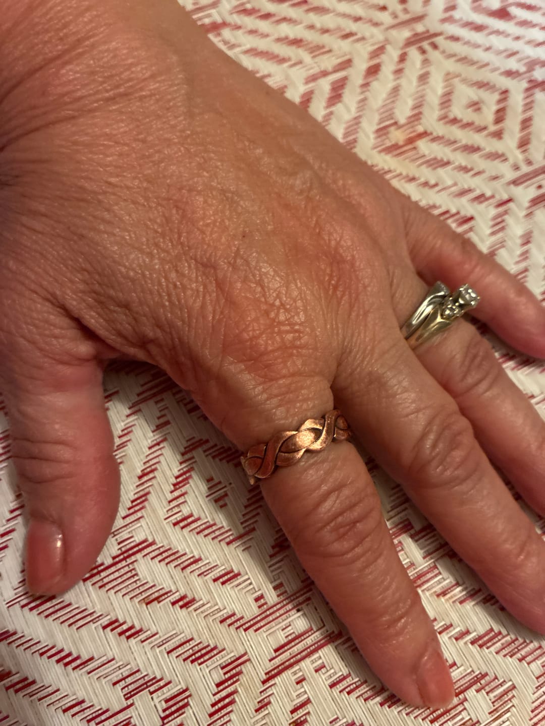 Customer photo review of Ladies Adjustable Copper Magnetic Ring
