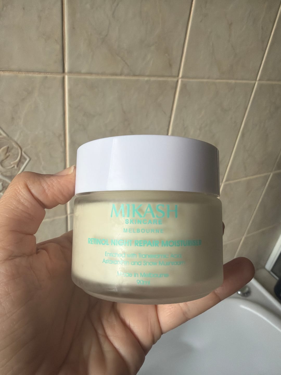 Customer photo review of Retinol Night Repair Moisturiser 1% Strength - New & Improved Formula (will be sent Tuesday 18th of August)