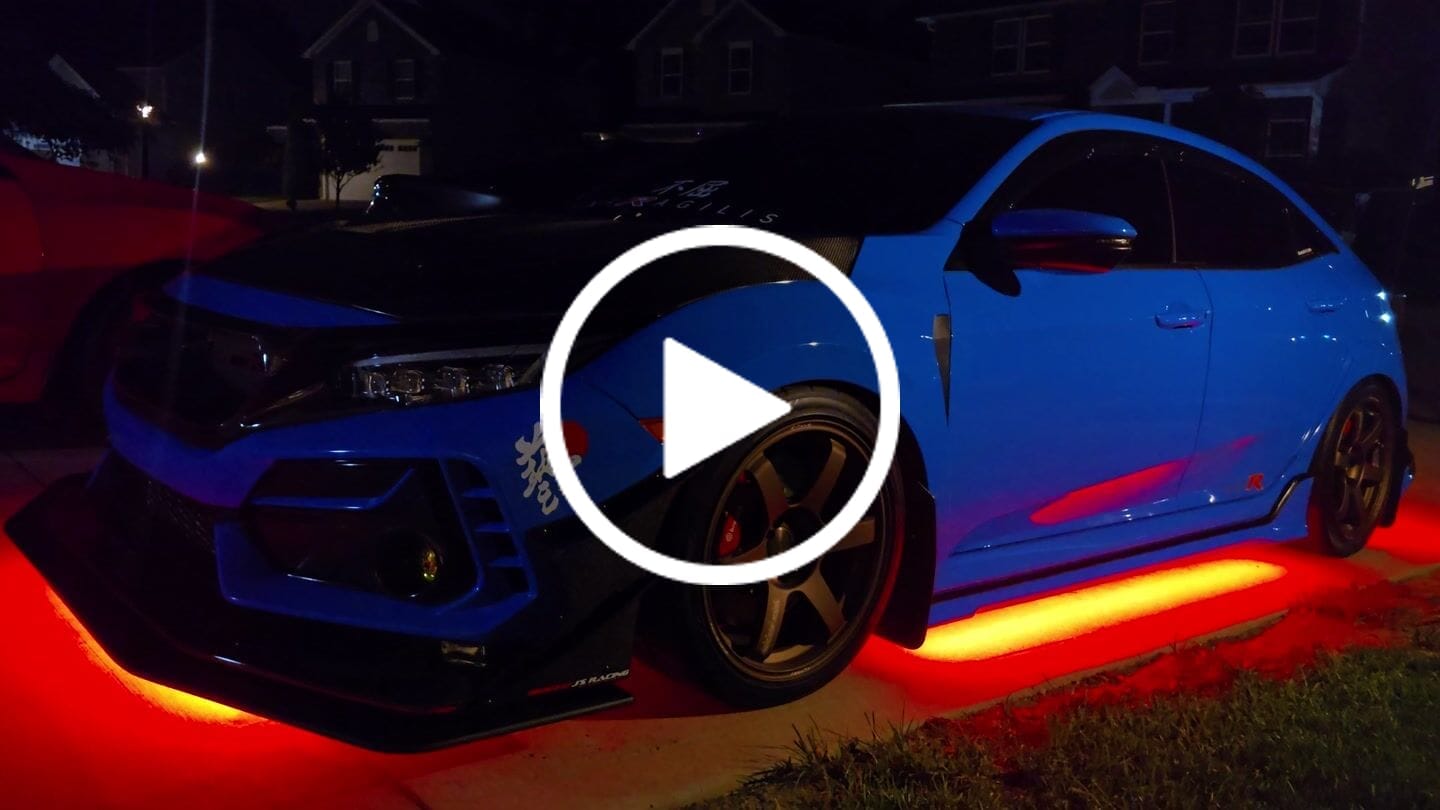 Customer video review of ELGlow® Universal Car Underglow Kit