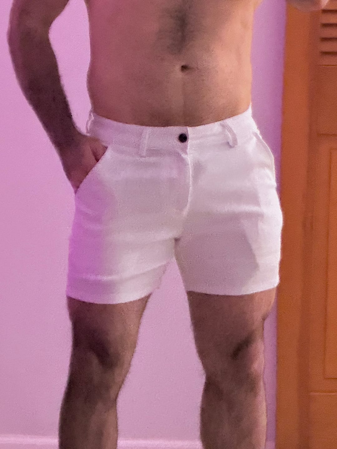 Customer photo review of Ultra-Stretch 5" Chino Shorts - White
