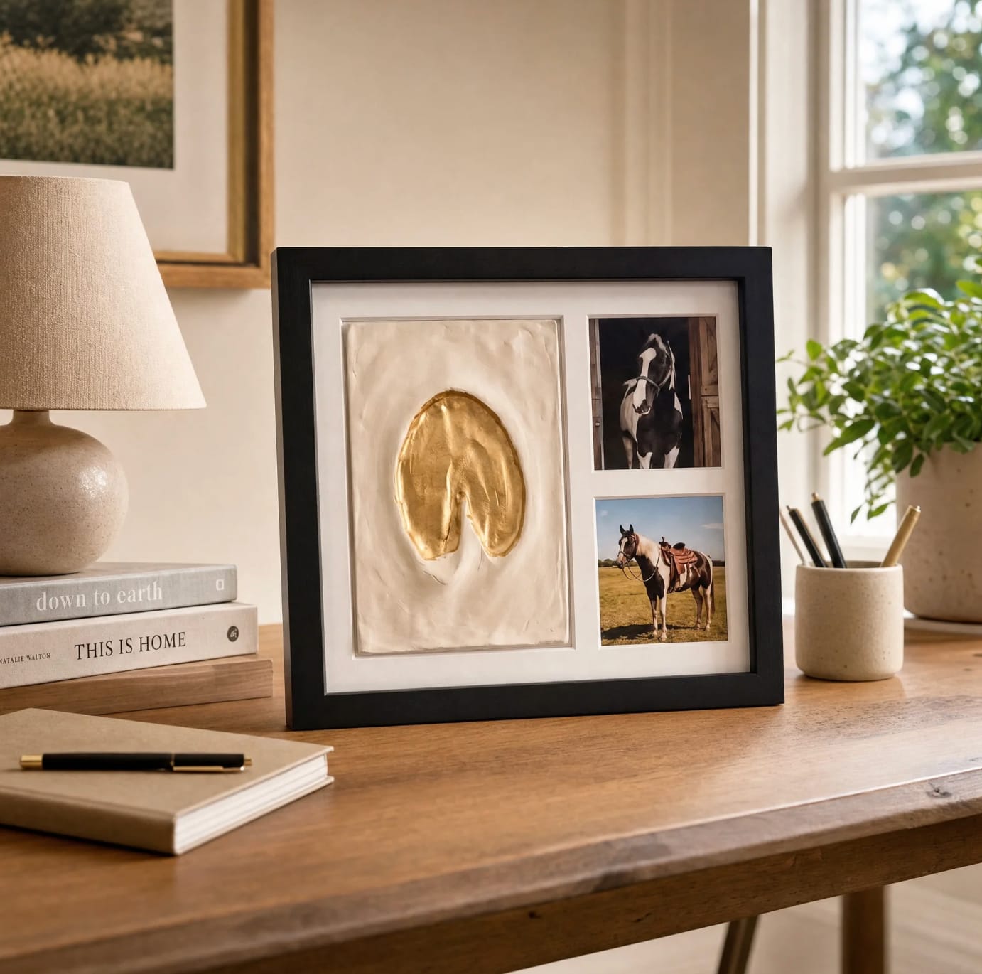 Customer photo review of Hoofmark™  Clay Hoofprint Frame