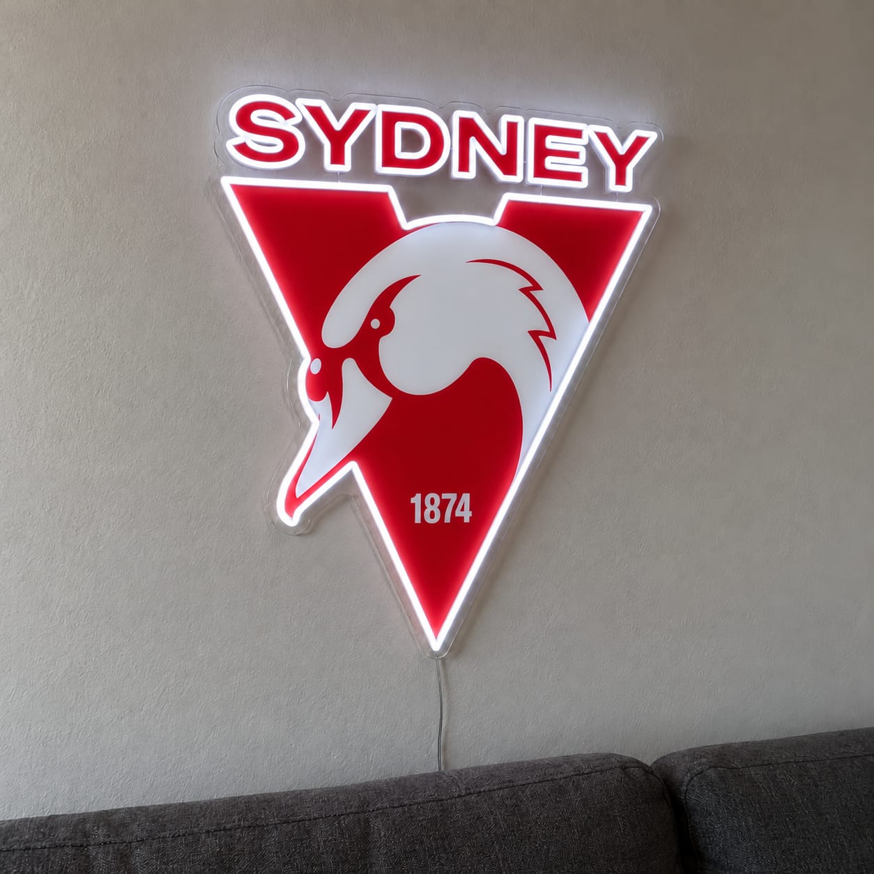 Customer photo review of Sydney Swans LED Neon Sign