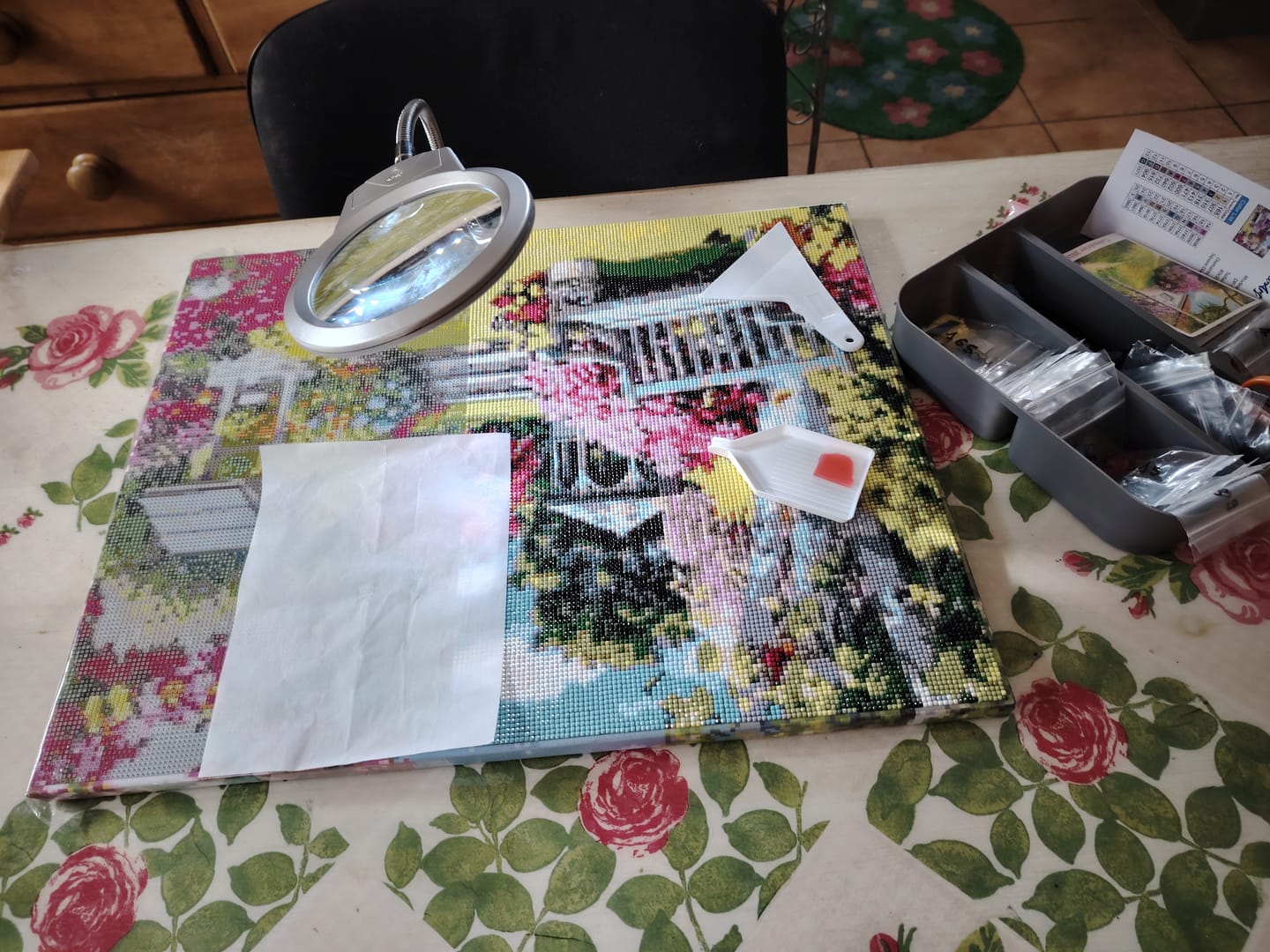 Customer photo review of Loupe Diamond Painting avec Accessoire lampe LED