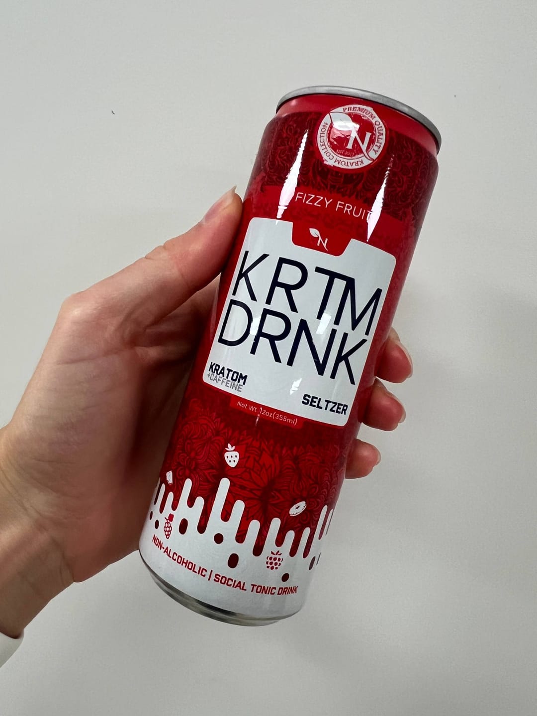 Customer photo review of KRATOM BEVERAGE - FIZZY FRUIT - 130MG - 4 PACK