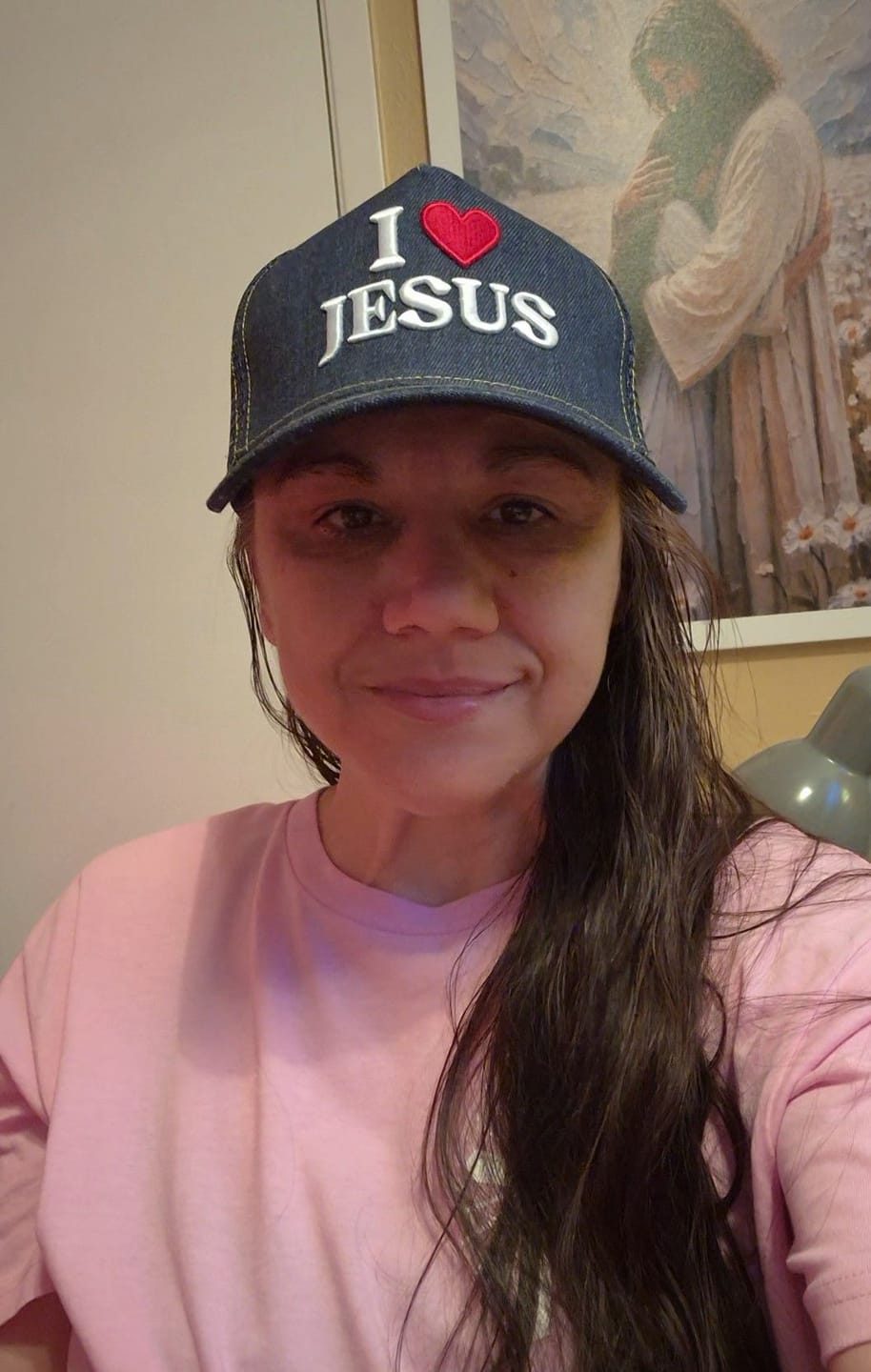 Customer photo review of Hat: I love Jesus