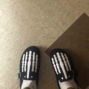 Customer photo review of Skeleton Mule Slides