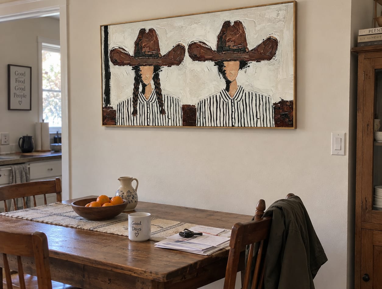Customer photo review of Western Sisters-Two Cowgirl Portrait Painting
