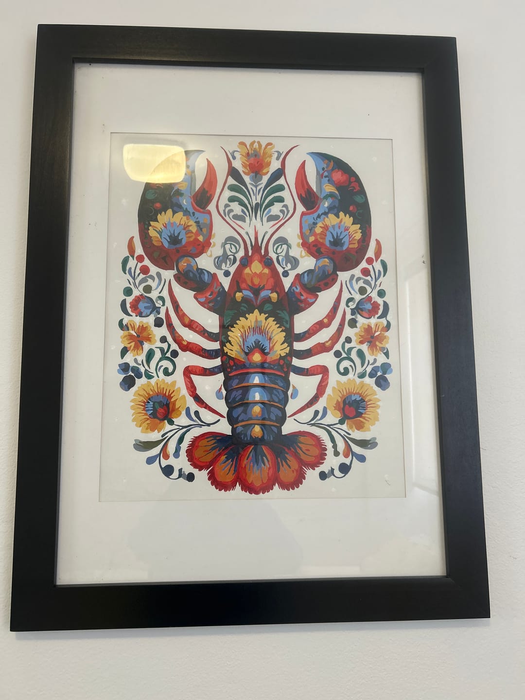 Customer photo review of Ukrainian Petrykivka Lobster | Paint by Number