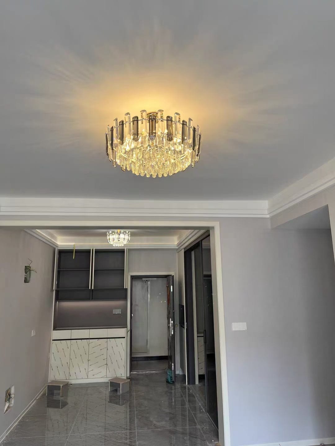 Customer photo review of Lucent Modern Crystal Chandelier