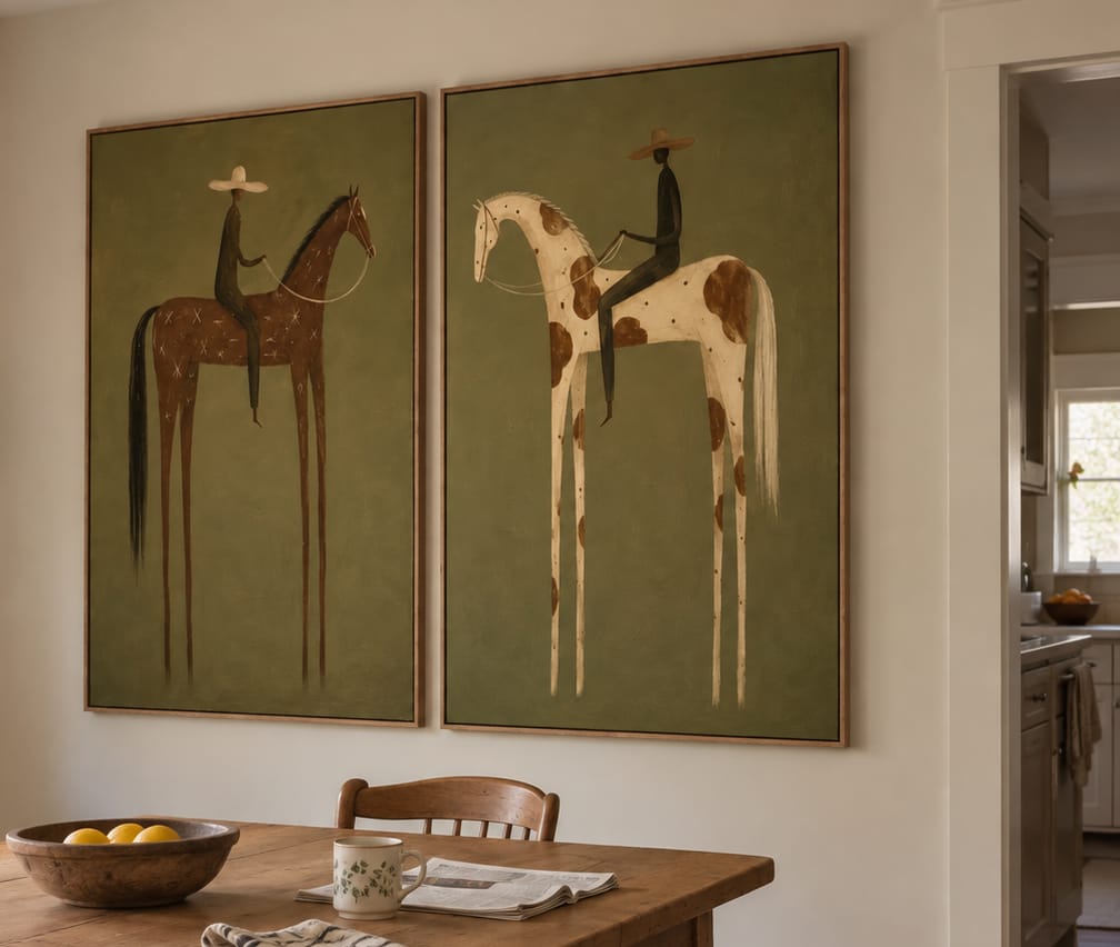 Customer photo review of Sage Riders-Cowboy Horse Oil Painting Set