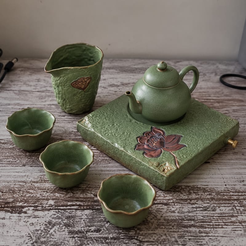 Customer photo review of Akihiro Side Grip Teapot & Candle Tea Warmer Set
