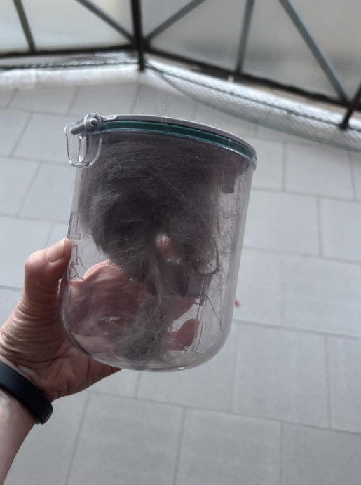 Customer photo review of Aspirateur à poils de chien - Kit toilettage complet 3 en 1