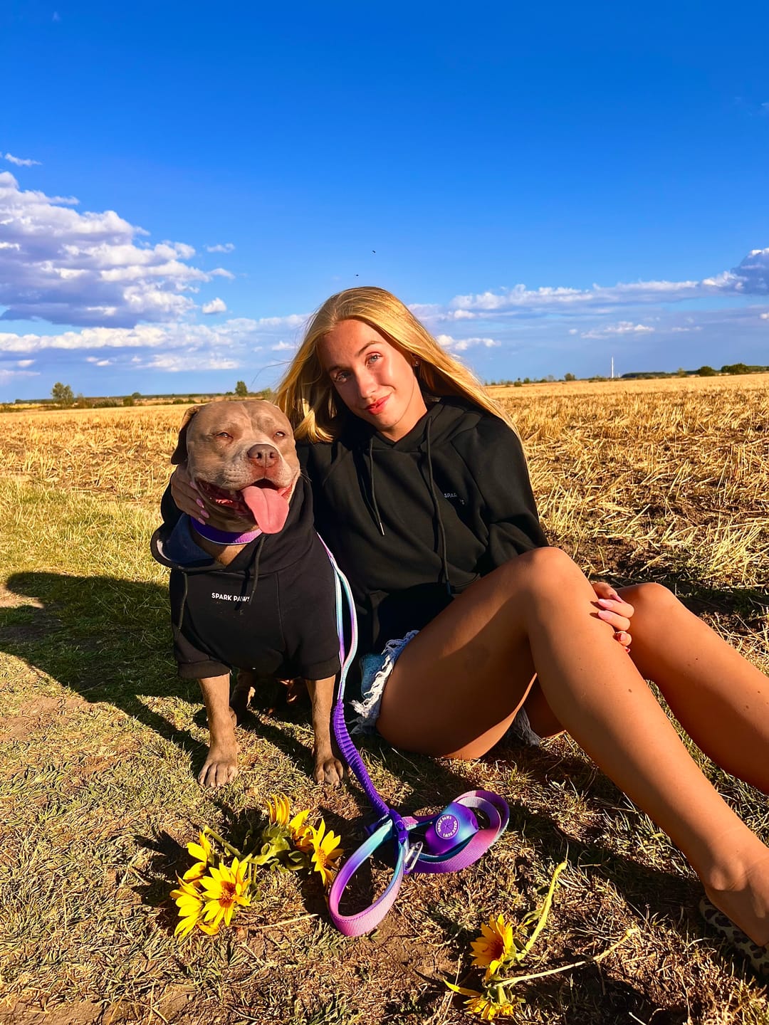Customer photo review of Essential Dog Hoodie - Black