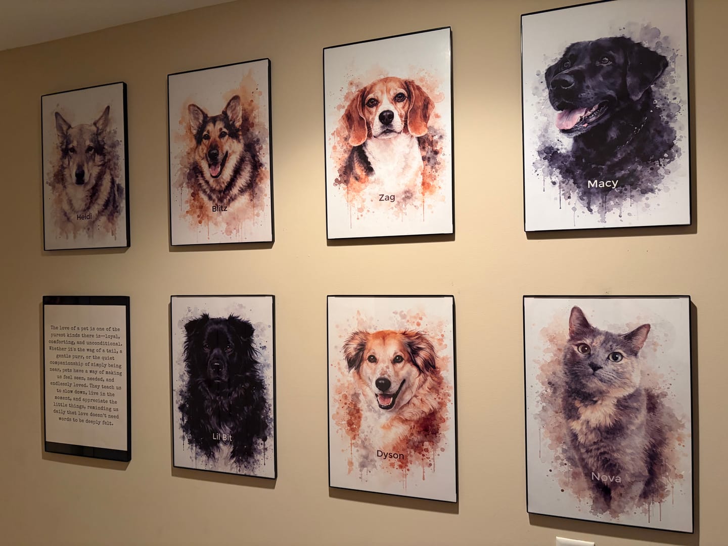 Customer photo review of Watercolor Realistic Portrait - Personalized Poster