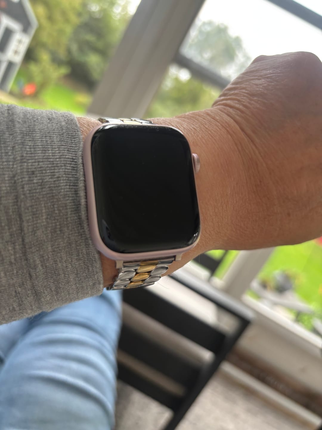 Customer photo review of Prestige Duo Luxury Apple Watch Strap
