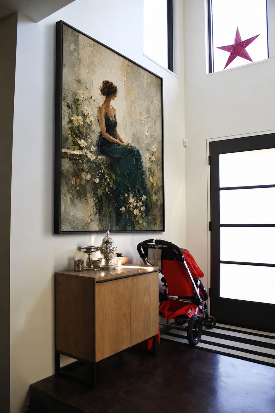 Customer photo review of Vintage Woman Wall Art | Emerald Reverie