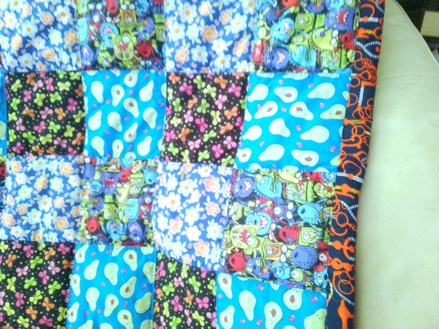 Customer photo review of Avocado Hearts Polycotton Fabric