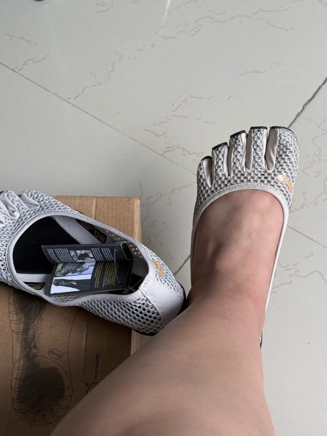 Customer photo review of Five Toe Shoes