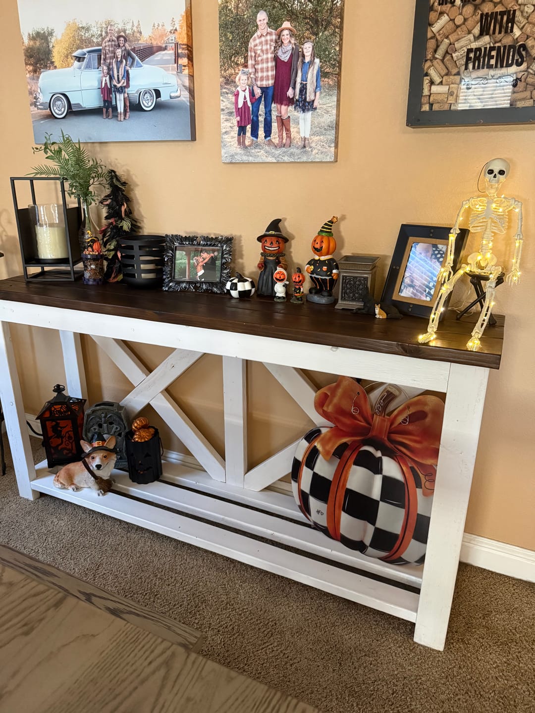 Customer photo review of Elegant Checkered Pumpkin Door Hanger
