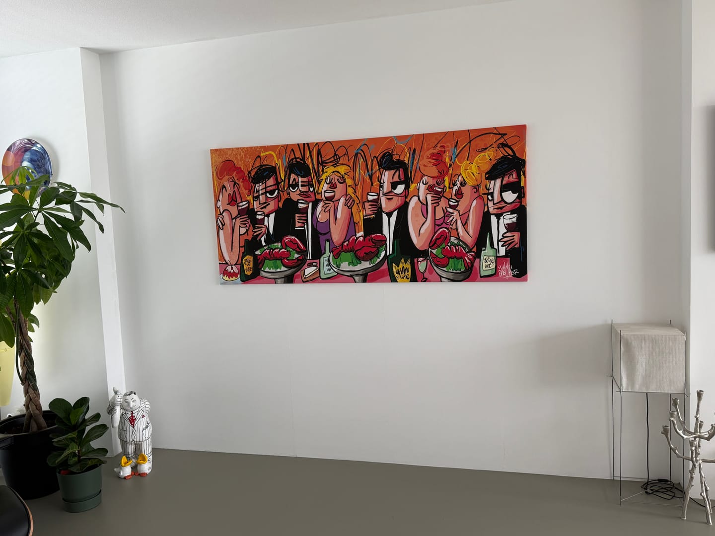 Customer photo review of Gouden bad boys schilderij met zwarte lijst  80 x 60 cm. Verf op canvas