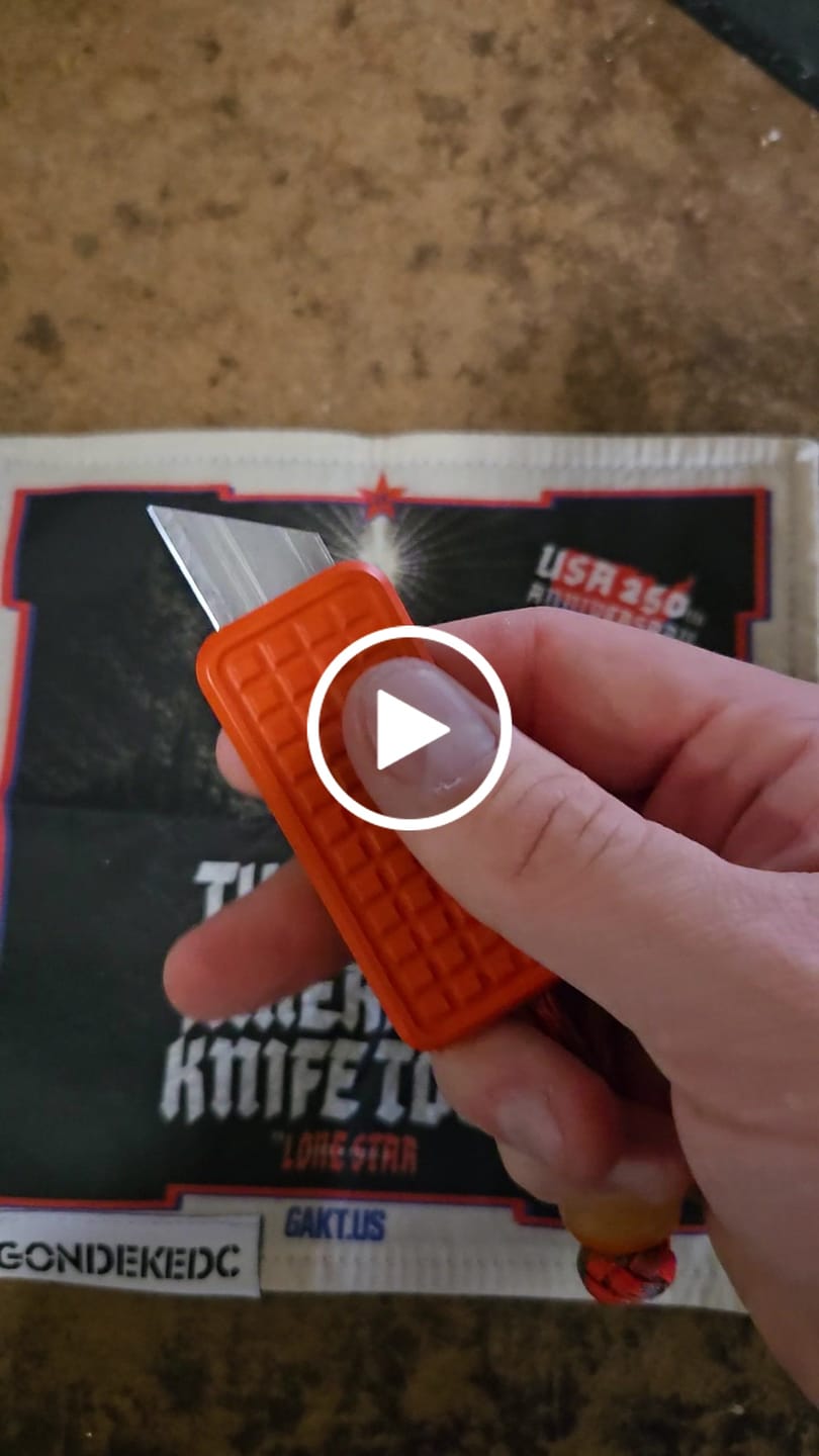 Customer video review of Rivery MFG Zero V2 Utility Knife, Grenade Pattern, Cerakote Hunter's Orange, 6061 Aluminum - Made in USA