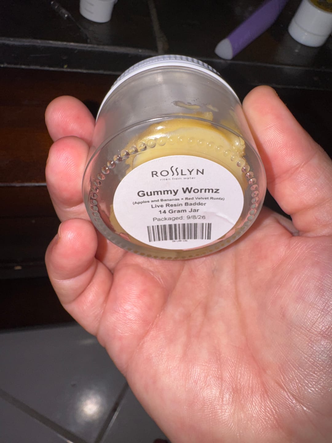 Customer photo review of Gummy Wormz (Live Resin Badder)
