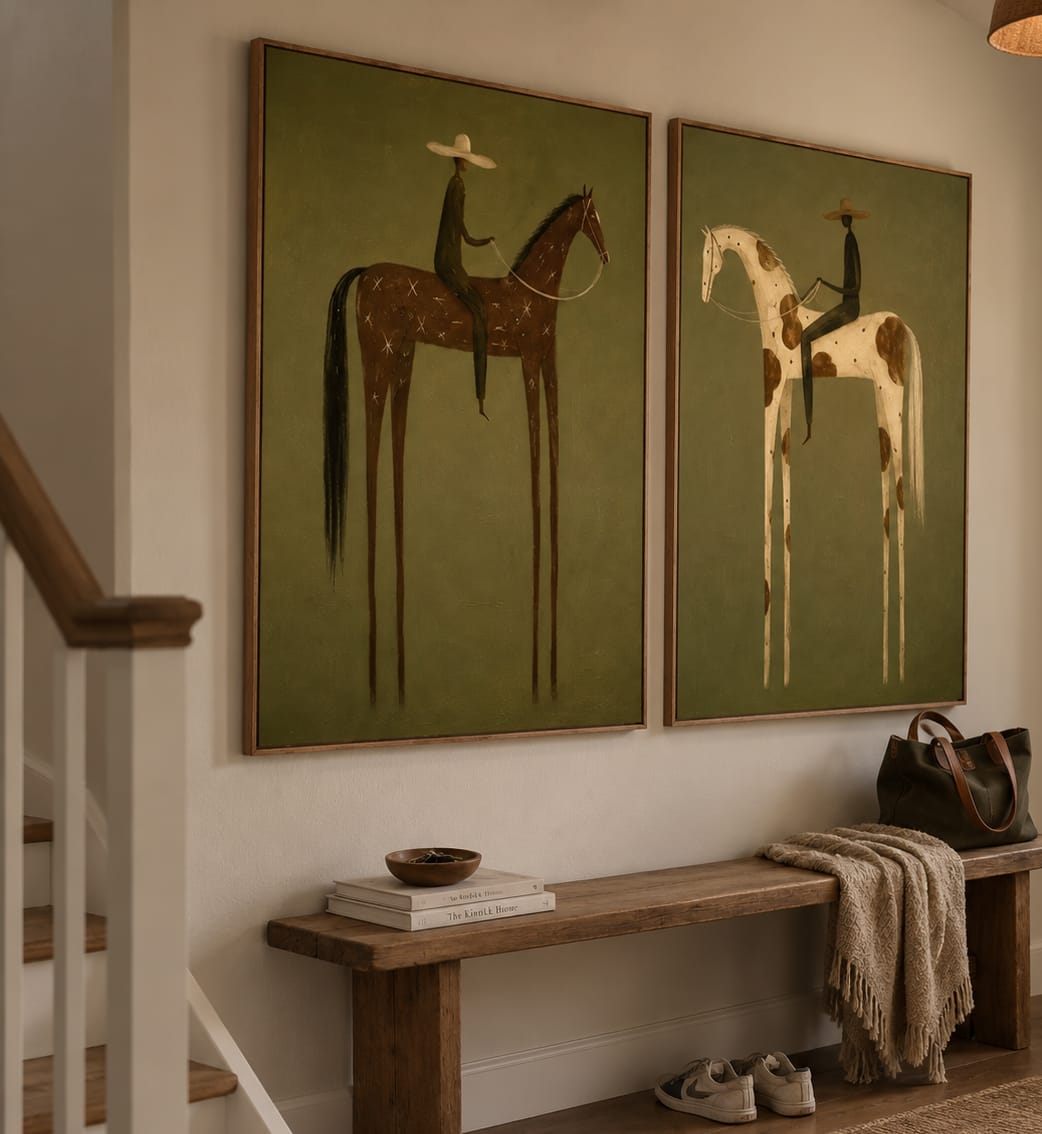 Customer photo review of Sage Riders-Cowboy Horse Oil Painting Set