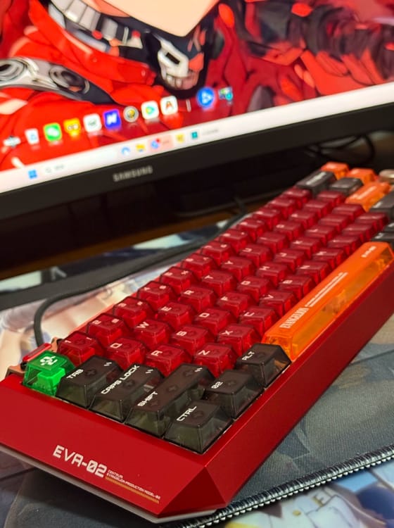 Customer photo review of Centauri60 Asuka Edition  HE Gaming Keyboard