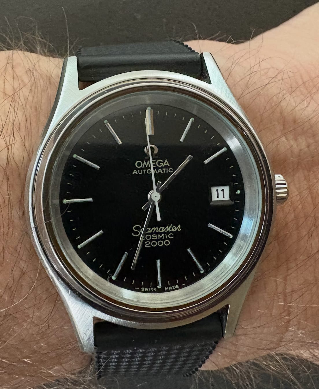 Customer photo review of FKM Geo Rubber Watch Strap - Black